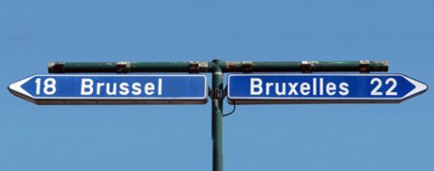 Foto wegwijzer Brussel
